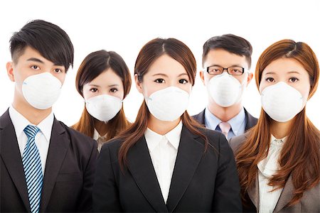 businesses people wearing a mask to express problems Stock Photo - Budget Royalty-Free & Subscription, Code: 400-07578364