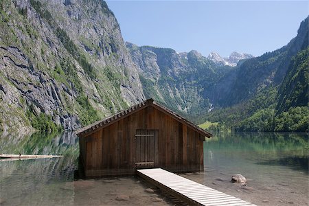 Boathouse at Obersee, Bavaria,Germany Stock Photo - Budget Royalty-Free & Subscription, Code: 400-07578789