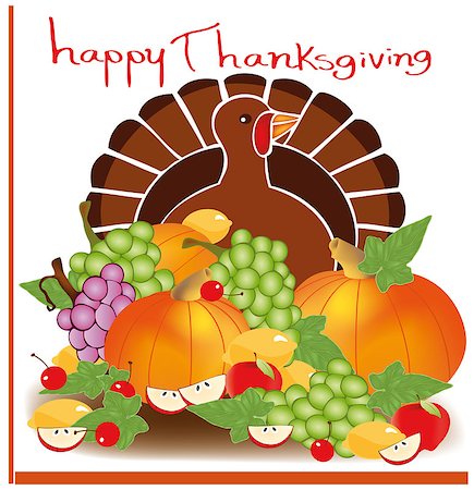 simsearch:400-04227157,k - Happy Thanksgiving Turkey with Pumpkin Stock Photo - Budget Royalty-Free & Subscription, Code: 400-07579043