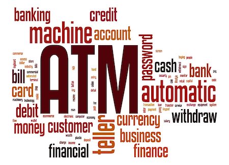 simsearch:400-05670021,k - ATM word cloud Stock Photo - Budget Royalty-Free & Subscription, Code: 400-07579778