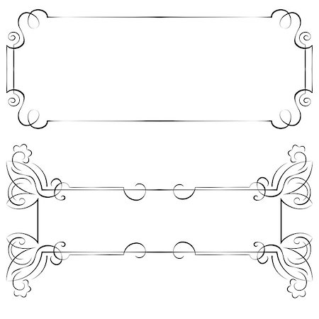 pzromashka (artist) - Set of ornate vector frames for design Foto de stock - Super Valor sin royalties y Suscripción, Código: 400-07579977