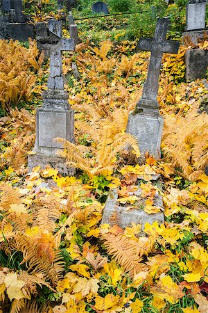 simsearch:400-04032243,k - Autumn at old cemetery in Vilnius, Lithuania Stock Photo - Budget Royalty-Free & Subscription, Code: 400-07570169