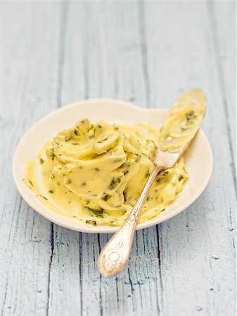 close up of a plate of rustic herb butter Stock Photo - Budget Royalty-Free & Subscription, Code: 400-07570967