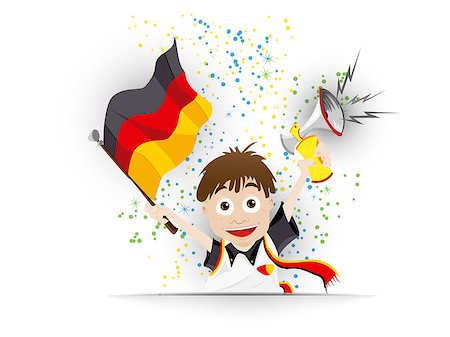 flag german ball - Vector - Germany Soccer Fan Flag Cartoon Stock Photo - Budget Royalty-Free & Subscription, Code: 400-07571079