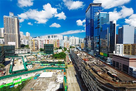 Hong Kong Day, Kwun Tong distract , skyline office buildings and public house urban Stock Photo - Budget Royalty-Free & Subscription, Code: 400-07572944