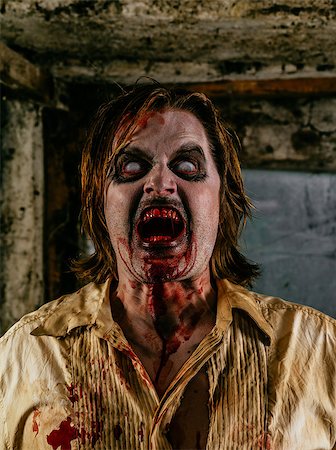 sumners (artist) - Photo of a hungry zombie covered with blood about to attack you. Stock Photo - Budget Royalty-Free & Subscription, Code: 400-07580808