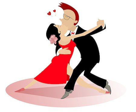 Romantic dancing man and woman Photographie de stock - Aubaine LD & Abonnement, Code: 400-07614148