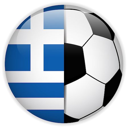 simsearch:400-07544917,k - Vector - Greece Flag with Soccer Ball Background Stock Photo - Budget Royalty-Free & Subscription, Code: 400-07614927