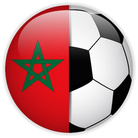 Vector - Morocco Flag with Soccer Ball Background Stock Photo - Budget Royalty-Free & Subscription, Code: 400-07614936
