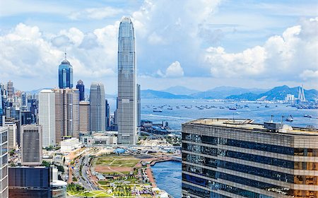 simsearch:400-07634376,k - Hong Kong skyline in finance zone Foto de stock - Super Valor sin royalties y Suscripción, Código: 400-07615161