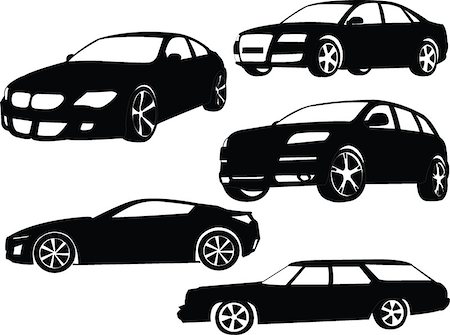 illustration of car collection - vector Stock Photo - Budget Royalty-Free & Subscription, Code: 400-07616376