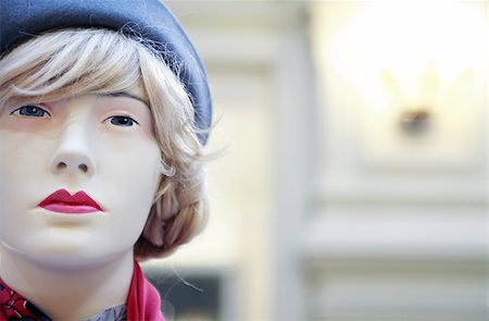 Female mannequin closeup portrait with free space for text Stock Photo - Budget Royalty-Free & Subscription, Code: 400-07618524