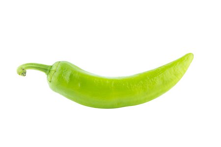 simsearch:628-02228100,k - green hot chili pepper on a white background.  (with clipping work path) Stock Photo - Budget Royalty-Free & Subscription, Code: 400-07613225