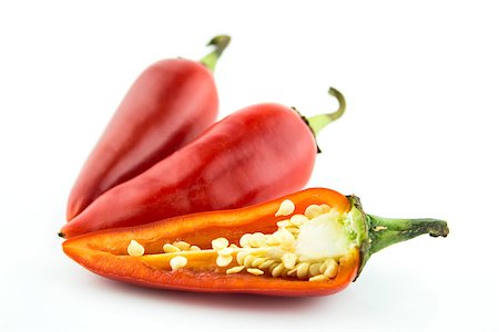 simsearch:628-02228100,k - red hot chili pepper on a white background Stock Photo - Budget Royalty-Free & Subscription, Code: 400-07613364