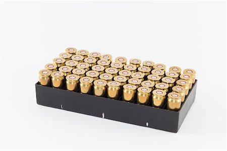 simsearch:400-05692372,k - Filled box of .45 caliber cartridges, unused Stock Photo - Budget Royalty-Free & Subscription, Code: 400-07627594