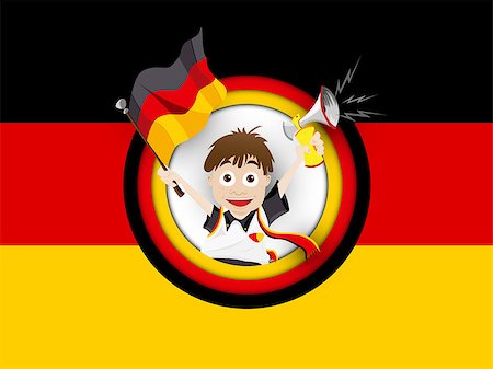 flag german ball - Vector - Germany Soccer Fan Flag Cartoon Stock Photo - Budget Royalty-Free & Subscription, Code: 400-07629185