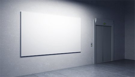 simsearch:400-04333419,k - blank picture in the elevator's hall Stock Photo - Budget Royalty-Free & Subscription, Code: 400-07621076