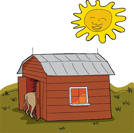 Sun shining over hot animal in barn during drought Stock Photo - Budget Royalty-Free & Subscription, Code: 400-07634360