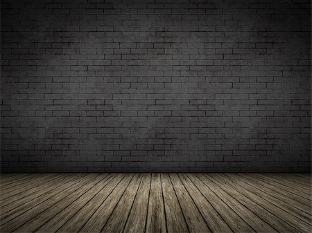 empty room with dark hardwoods - An empty room background for your own content Stock Photo - Budget Royalty-Free & Subscription, Code: 400-07630452