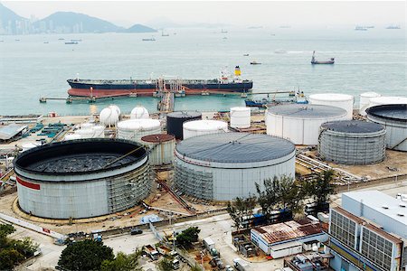 Oil Tank in hong kong close up at day Stock Photo - Budget Royalty-Free & Subscription, Code: 400-07630719