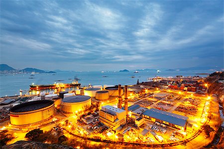 Glow light of petrochemical industry, Hong Kong Photographie de stock - Aubaine LD & Abonnement, Code: 400-07630721