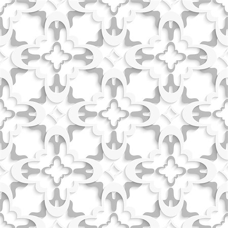 Abstract 3d seamless background. Pattern with white and gray layers and cut out of paper effect. Stock Photo - Budget Royalty-Free & Subscription, Code: 400-07630824