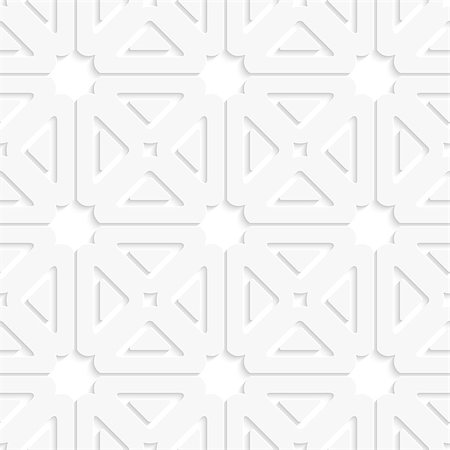 Abstract seamless background. White squares and triangles tile ornament. Stock Photo - Budget Royalty-Free & Subscription, Code: 400-07630841