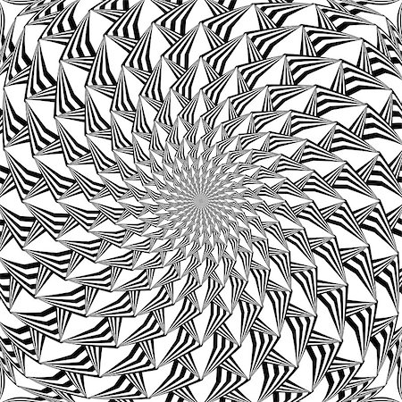 deform - Monochrome abstract decorative strip spiral background in op art design. Vector-art illustration Stock Photo - Budget Royalty-Free & Subscription, Code: 400-07631290