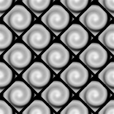 simsearch:400-07676334,k - Design seamless spiral movement geometric pattern. Abstract monochrome waving lines background. Speckled twisted texture. Vector art Foto de stock - Super Valor sin royalties y Suscripción, Código: 400-07631305