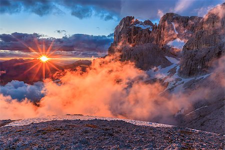 simsearch:400-05731177,k - sunset landscape from Rosetta Mountain - San Martino di Castrozza, Italy Stock Photo - Budget Royalty-Free & Subscription, Code: 400-07633502