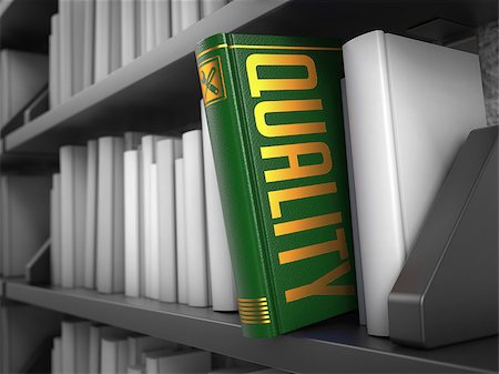 sale control - Quality - Green Book on the Black Bookshelf between white ones. Stock Photo - Budget Royalty-Free & Subscription, Code: 400-07657300