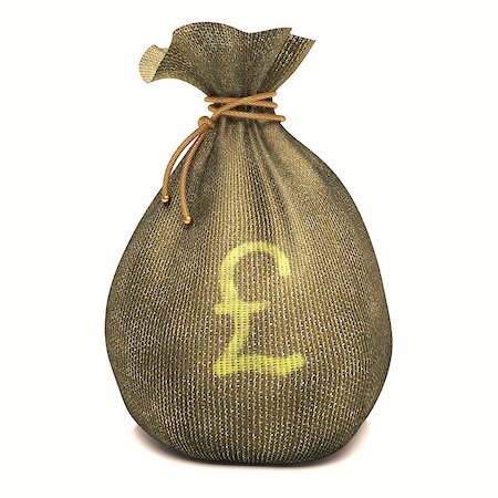 simsearch:400-07218287,k - Bag full of money with sign of Pound Sterling. Clipping path included. Stock Photo - Budget Royalty-Free & Subscription, Code: 400-07658161