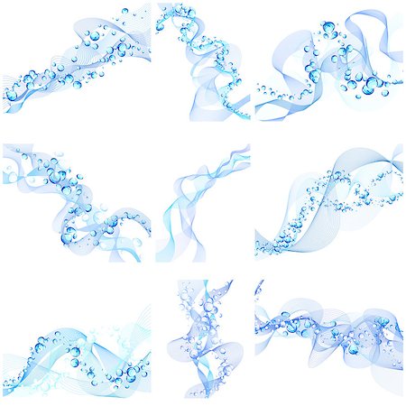 simsearch:400-05359029,k - Abstract backgrounds set in water wave style. Vector illustration without transparency  EPS 10. Photographie de stock - Aubaine LD & Abonnement, Code: 400-07669579