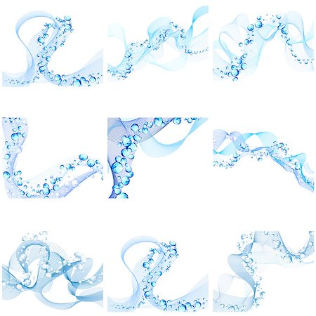 simsearch:400-05359029,k - Abstract backgrounds set in water wave style. Vector illustration without transparency  EPS 10. Photographie de stock - Aubaine LD & Abonnement, Code: 400-07669580