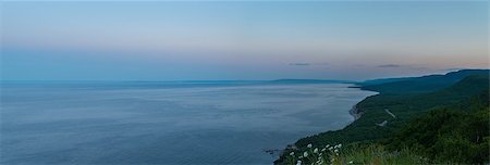 Panorama of Coastal Scene on the Cabot Trail at dusk (Cape Breton, Nova Scotia, Canada) Stock Photo - Budget Royalty-Free & Subscription, Code: 400-07661138