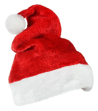 simsearch:400-08491819,k - Santa Claus red hat isolated on white background Photographie de stock - Aubaine LD & Abonnement, Code: 400-07661562
