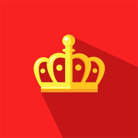 illustration of a crown crown in flat design style Stock Photo - Budget Royalty-Free & Subscription, Code: 400-07676449