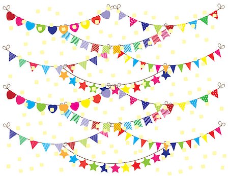 simsearch:400-06628533,k - vector illustration of a bunting background Stock Photo - Budget Royalty-Free & Subscription, Code: 400-07677073