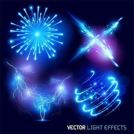 Vector special effects Collection. Set of various light effects and symbols, vector illustration. Stock Photo - Budget Royalty-Free & Subscription, Code: 400-07679277