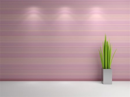 simsearch:400-05110360,k - Modern interior composition with green decorative plant. Photographie de stock - Aubaine LD & Abonnement, Code: 400-07680002