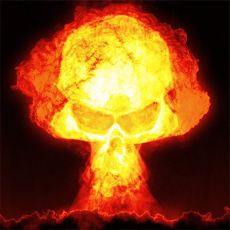 simsearch:622-06398585,k - An image of a nuclear bomb with a skull Photographie de stock - Aubaine LD & Abonnement, Code: 400-07680134