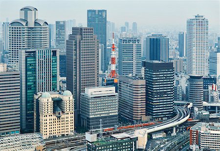 simsearch:400-05706130,k - Dense skyline of Umeda District, Osaka, Japan Stock Photo - Budget Royalty-Free & Subscription, Code: 400-07681282