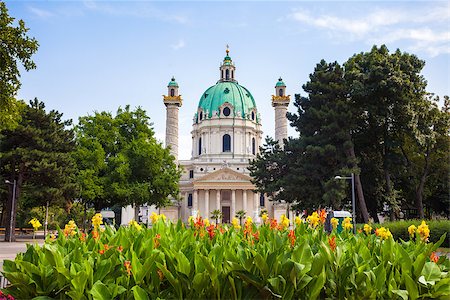 St. Charles's Church (Karlskirche) in Vienna, Austria Stock Photo - Budget Royalty-Free & Subscription, Code: 400-07681673
