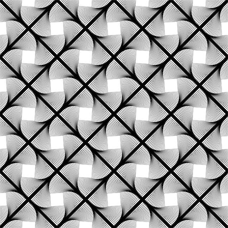 simsearch:400-07676334,k - Design seamless swirl movement geometric pattern. Abstract monochrome waving lines background. Speckled twisted texture. Vector art Foto de stock - Super Valor sin royalties y Suscripción, Código: 400-07682011