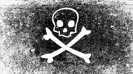 A typical skull and crossbones pirate vesel flag Stock Photo - Budget Royalty-Free & Subscription, Code: 400-07682672