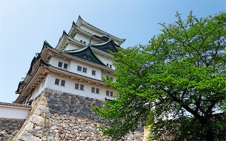 Nagoya castle atop with golden tiger fish head pair called "King Cha Chi", Japan Stock Photo - Budget Royalty-Free & Subscription, Code: 400-07716963