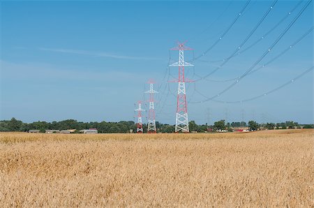 Pylon and transmission power line Photographie de stock - Aubaine LD & Abonnement, Code: 400-07719677