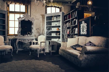 royal sofa - Luxurious vintage interior of sitting-room Stock Photo - Budget Royalty-Free & Subscription, Code: 400-07719731