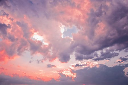 Evening sunset sky after the thunderstorm. Stock Photo - Budget Royalty-Free & Subscription, Code: 400-07712832