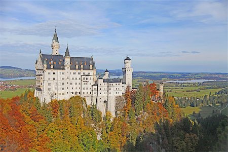 schwangau - Neuschwanstein in germany, ancient architecture, the right to buy souvenirs for sale. Stock Photo - Budget Royalty-Free & Subscription, Code: 400-07713087